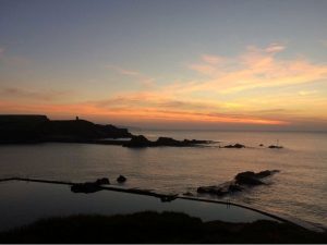 Sunset looking over Summerleaze Beach - one of our favourite Bude sunset photographs