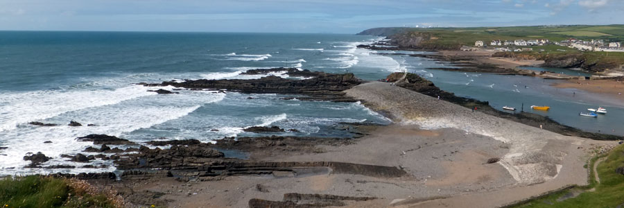 Breakwater Beach in Bude, Cornwall one of the Bude beaches