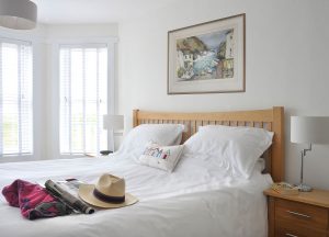 The Superior Room complete with a Super Kingsize bed at Surf Haven, Bed & Breakfast in Bude