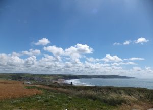 Looking across Widemouth Bay, just south of Bude