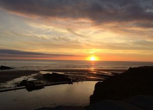 Bude's west-facing coast is often blessed with blazing sunsets
