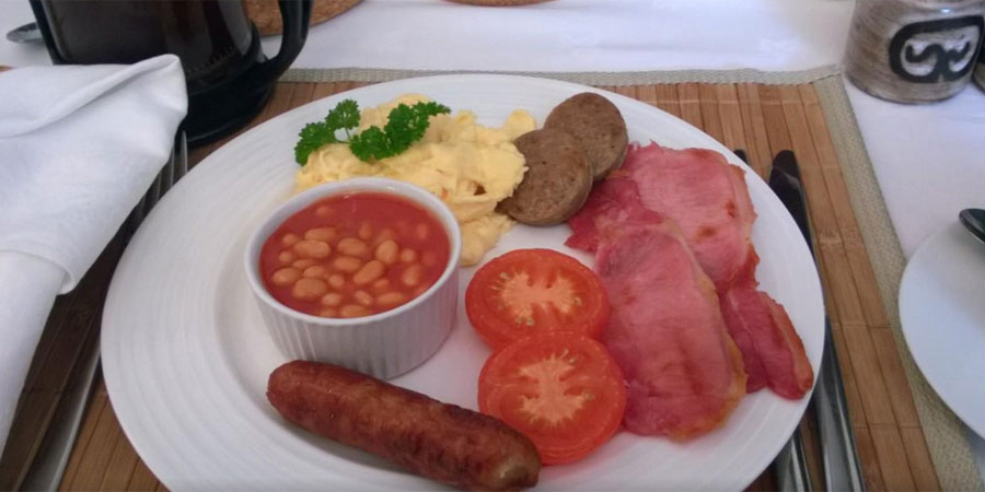 Caroline's great Cornish breakfast at Surf Haven in Bude
